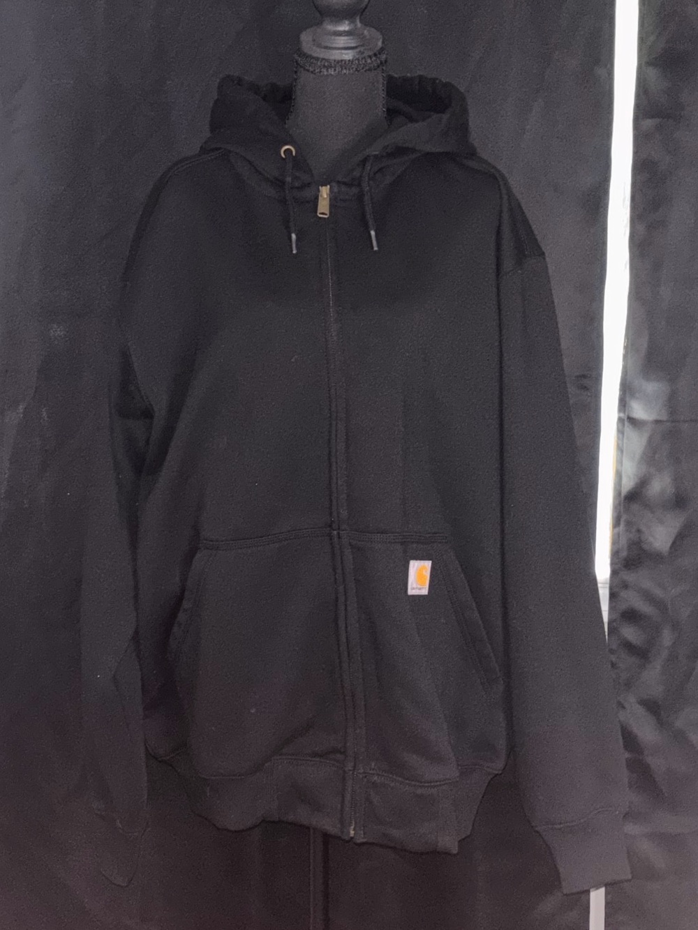 Carhartt Rain Defender Black Full Zip Hooded Sweatshirt Jacket
